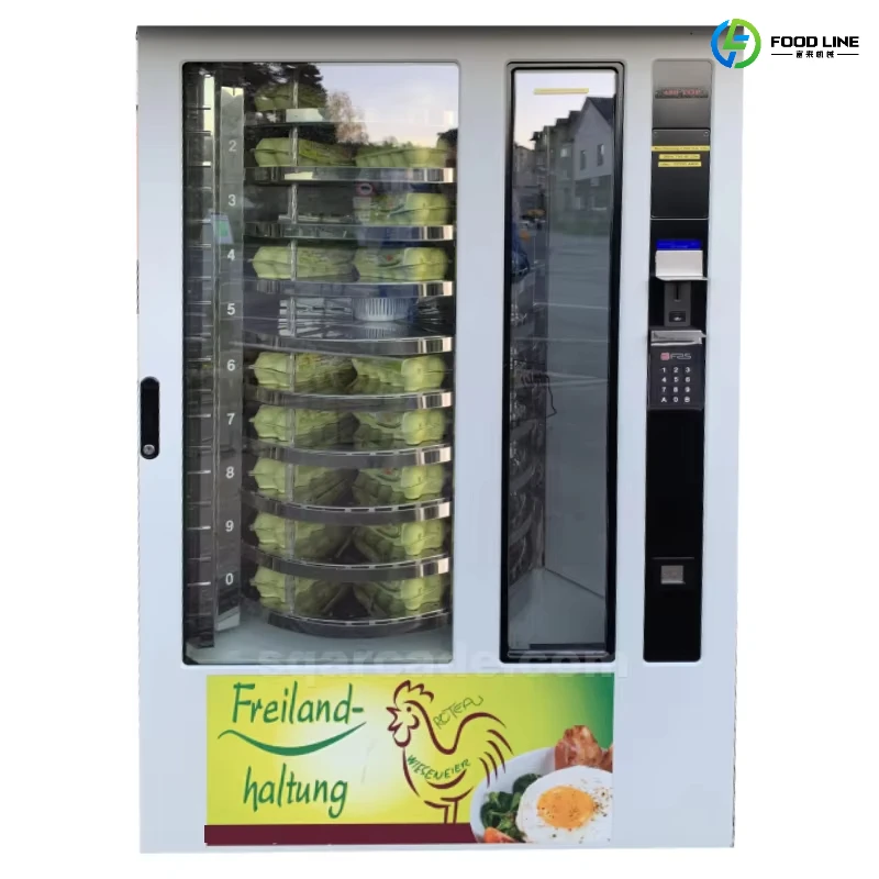 

Cake Fruit and Salad Automatic Vending Machine Farm Food Egg Vending Machine With Coin and Bill Payment Snack Vending Customized