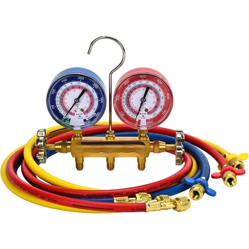 

Обновление 2025: 42004 испытательный и зарядный коллектор с манометром 3-1/8 дюйма (80 мм), подходит для R-22/404A/410A, стандартный развальник от 1/4 до 1/4 дюйма