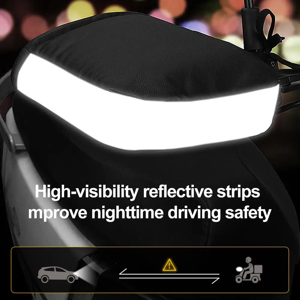 سميكة الدافئة يندبروف دراجة نارية قفازات يفشل الشتاء Handmuffs معدات قفازات دراجة مقبض غطاء مقاوم للماء قفازات دفئا W3Y1 #3