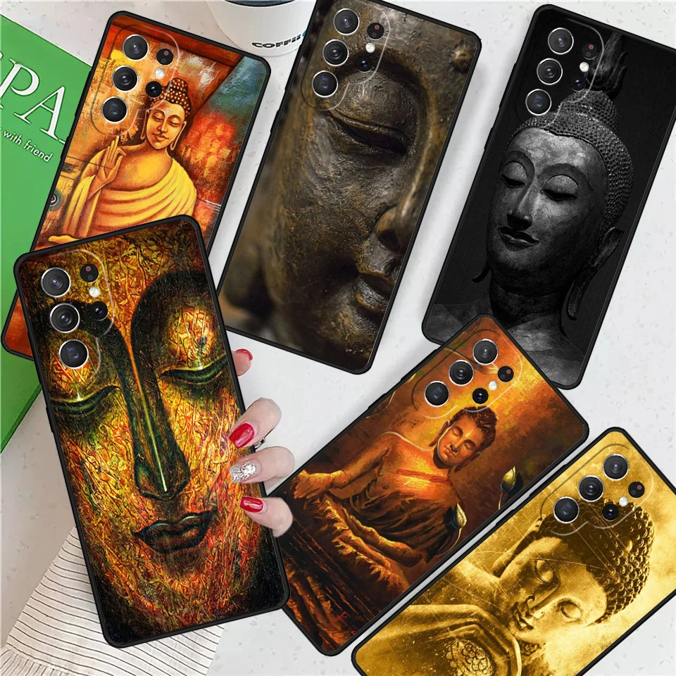 Buddha Statue For Samsung Galaxy S24 Ultra S21 S22 S8 S9 S10E Note 10 20 Plus FE S23 Phone case Cover Coque