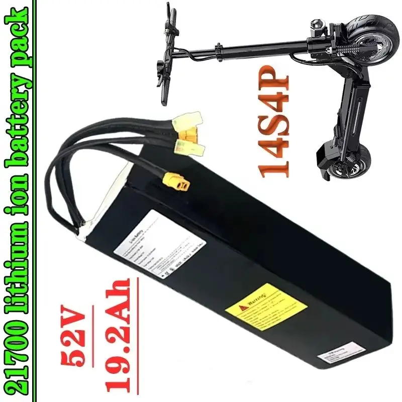 

14S4P 52V 19.2Ah Lithium-ion Battery Pack 21700 19200mAh Dual Port Fast Charging ,Suitable for Dual Drive Scooters
