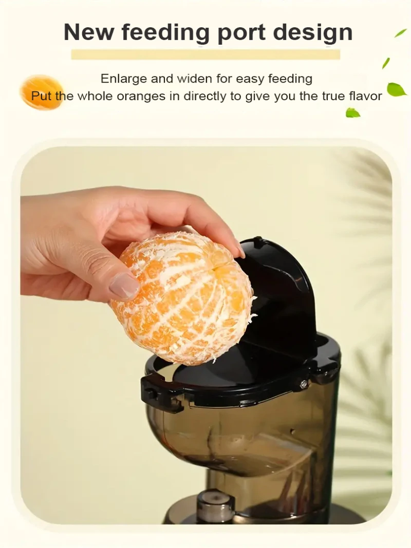 【EU Plug】 Household Large-diameter High-power Juicer Multi Functional Juicer with Residue Separation Function