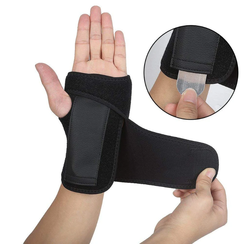 

2Pcs Outdoor Sports Protective Steel Protective Wrist Protector Hand Protector Sports Fitness Equipment Carpal Bone Fixation Str