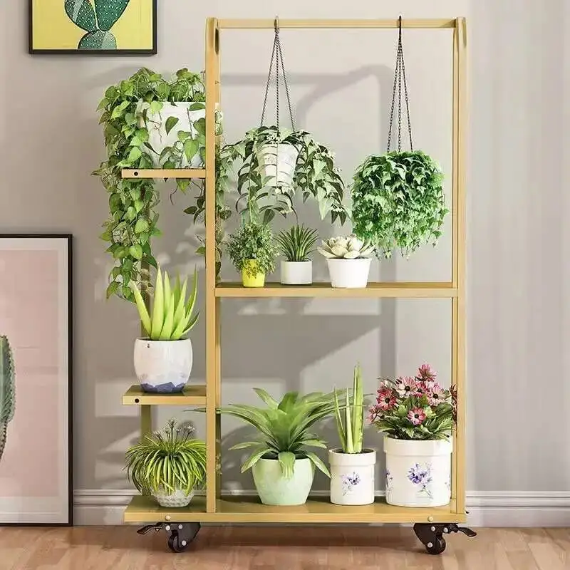 

Aesthetics Flower Pot Designer Decoration Minimalist Unique Plant Display Shelf Living Room Balcony Porta Piante Furniture