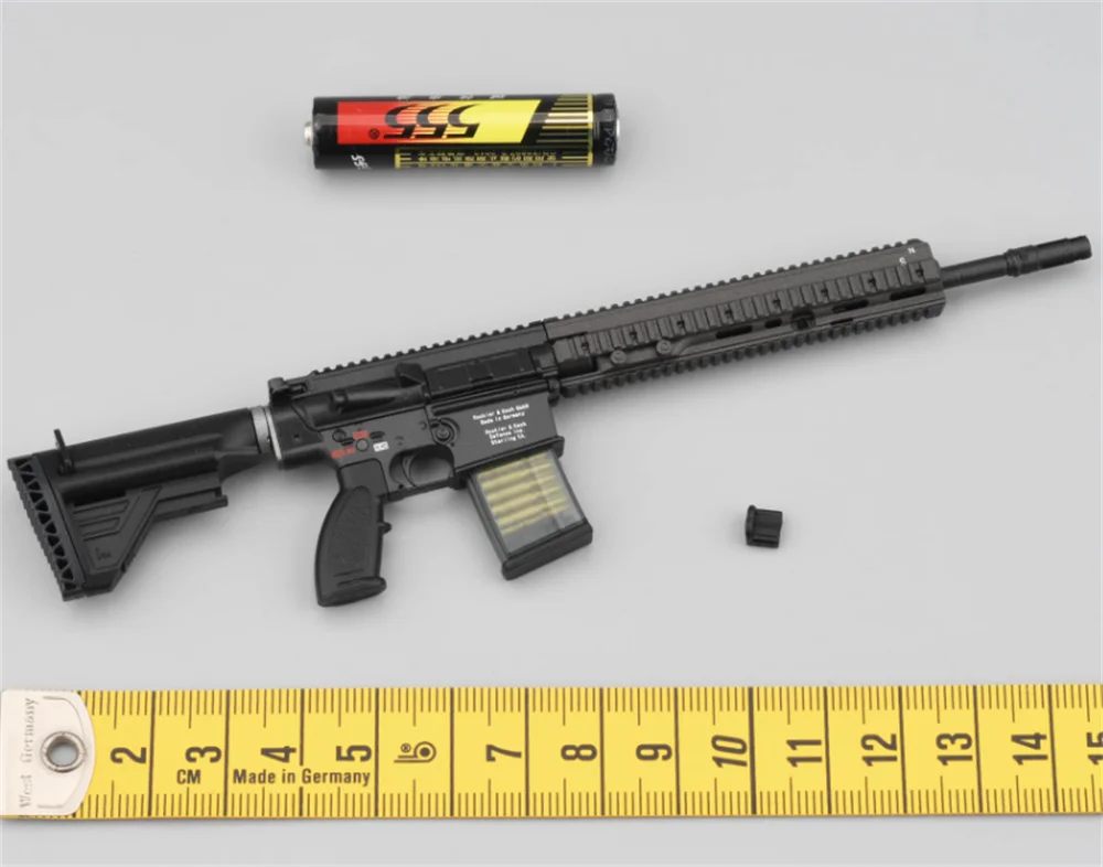 

US. Soldier Doll PVC Material HK417 PVC Material Not Real Accessories For 12" Doll Scene Component EASY&SIMPLE 1/6 ES 26065SS