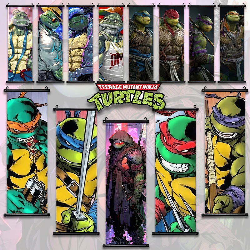 

Ninja Leonardo Poster Hanging Scrolls Wall Artwork Raphael Canvas Painting Picture Print Donatello Home Decoration Art Raphael