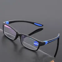 Reading Glasses For Men Women Sports Anti-blue Light Reading Eyewear Black Red TR90 Frame Presbyopia Eyeglasses +100 to+400