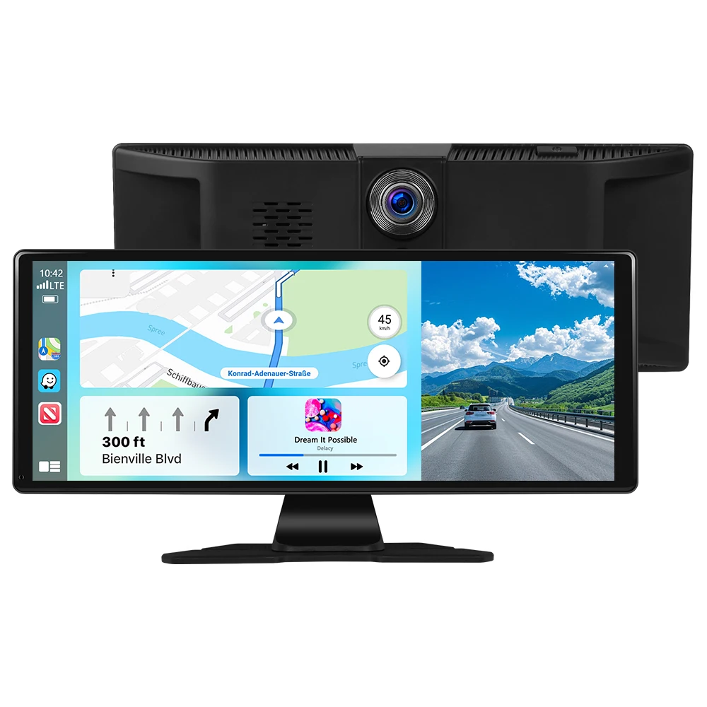 Podofo 11.3 "Android Auto Autoradio Stereo Smart Player Carplay Scherm Met ADAS 4K Foward Camera Ondersteunt AirPlay Android Cast - afbeelding 2