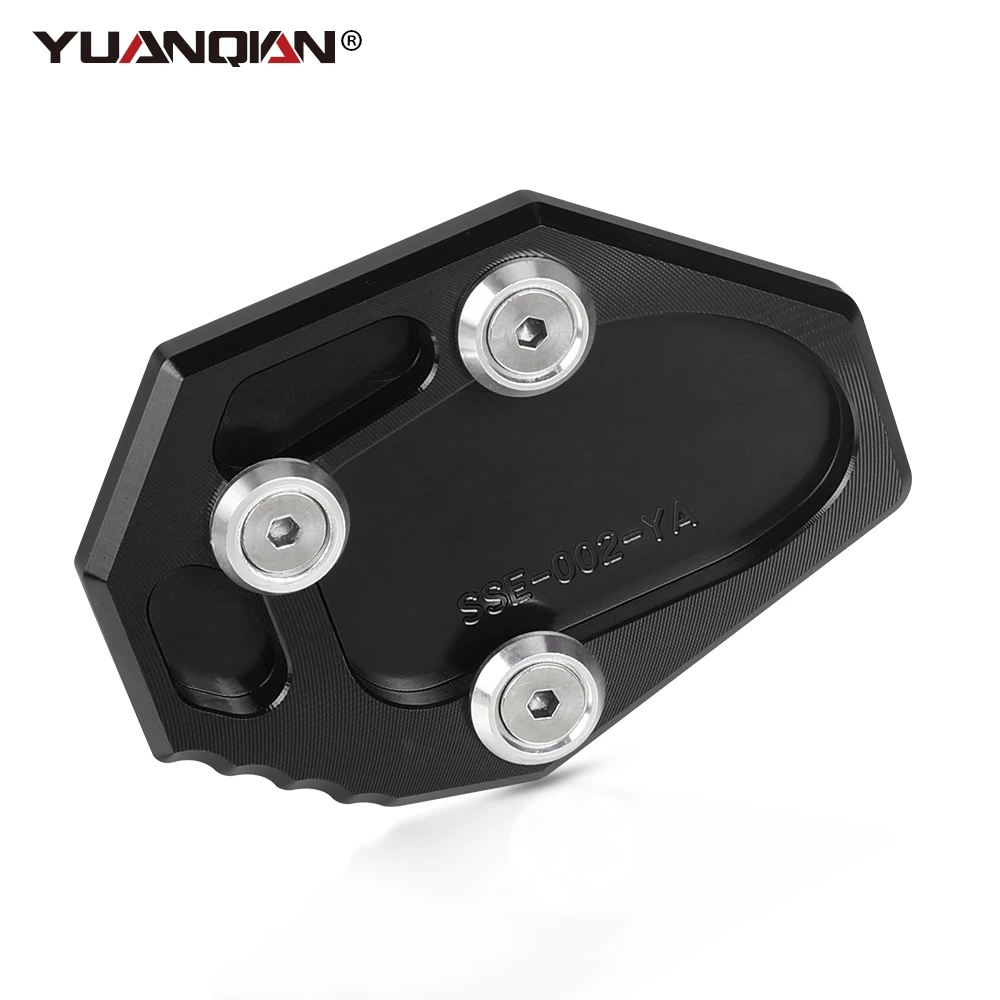 Motorcycle Kickstand Foot Side Stand Sidestand Extension Pad Support Plate For Yamaha MT-07 MT07 FZ6R XJ6/ ABS FZ6-S2 2004-2015