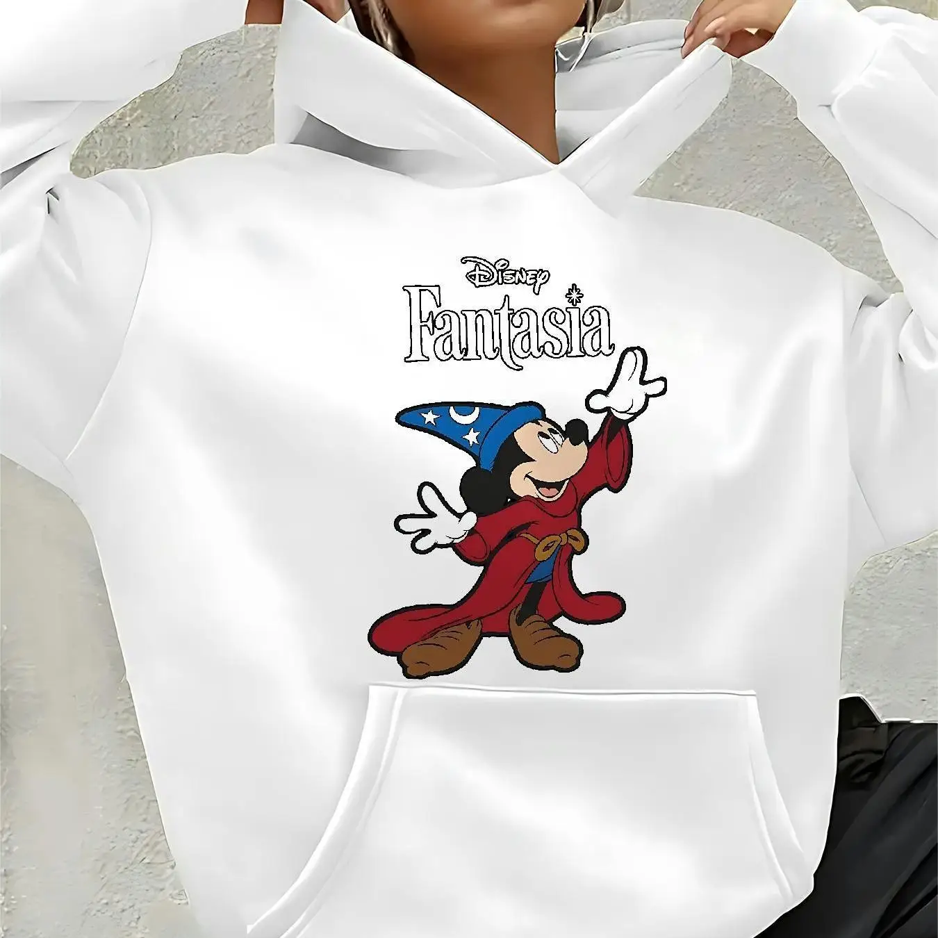 Frauen Disney Mickey Mouse Hoodies Mode Übergroße Streetwear Unisex Sweatshirts Herbst und Winter Fleece Casual Vielseitig