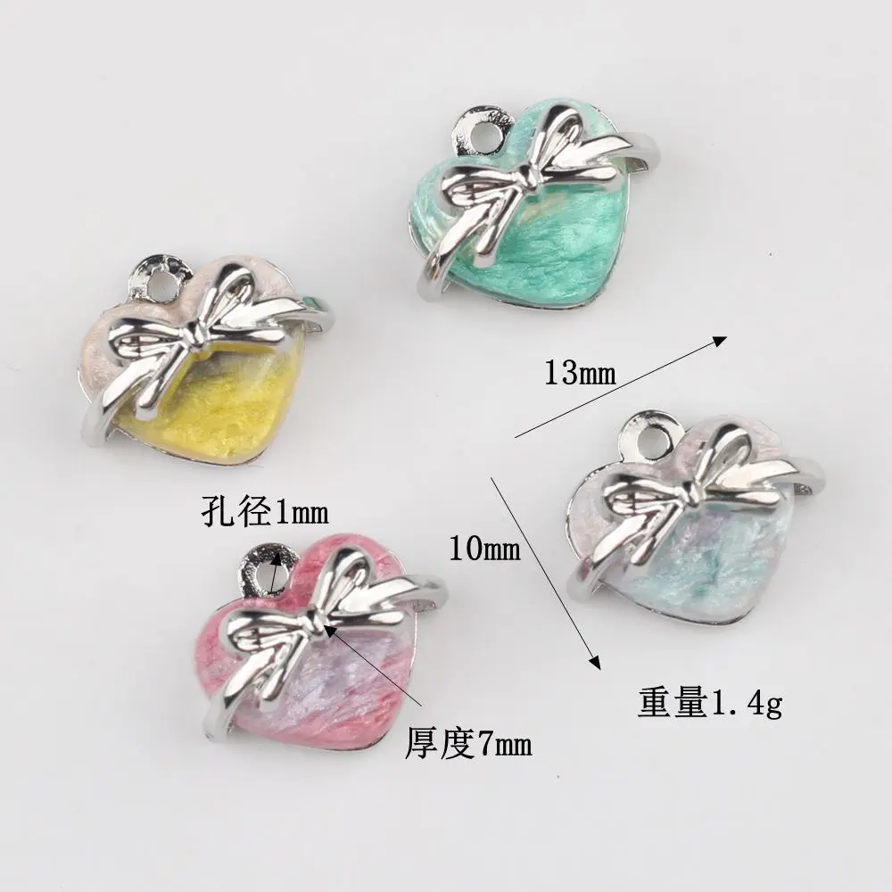 40pcs Vintage Love Heart Jewelry Pendant Charms Handmade Butterfly Necklace Earrings Pendants Diy Jewelry Making Accessories