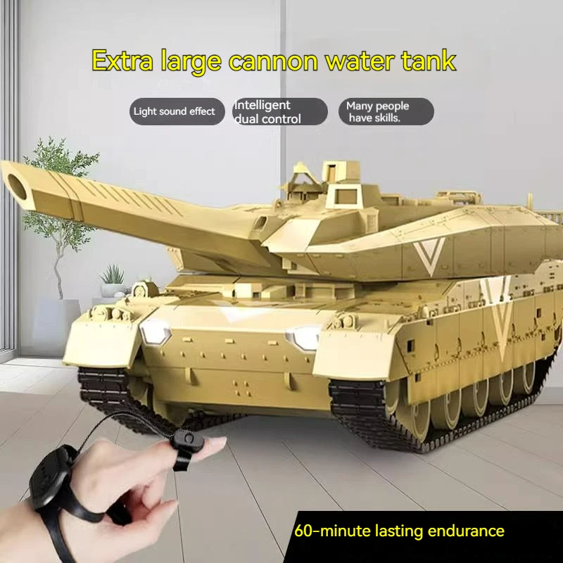 RC Tank Remote Control Water Bomb Tank Car 40CM Camouflage Color Electric Crawler Toys for Children Boys Birthday Gifts