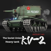 Henglong remote control tank KV-2 3949-1 can launch smoking caterpillar large adult electric military model boy toy car.