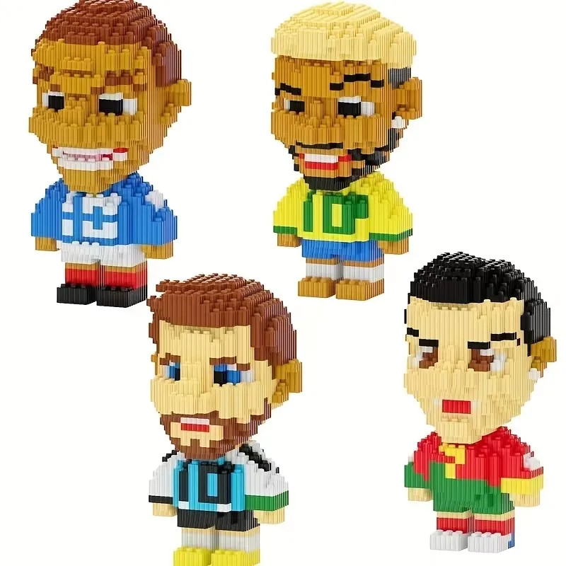 

Football Player Character Series Model Small Particle Building Blocks Children Puzzle Building Blocks Toy Gift