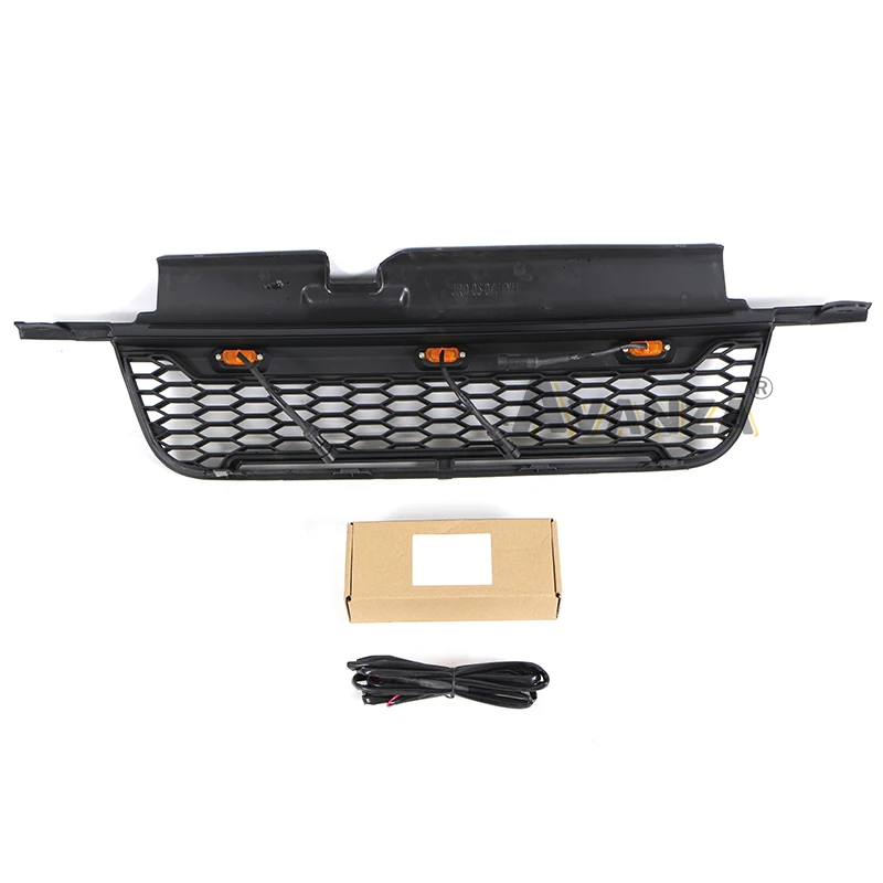 Front Grill With Led Lights Bumper Grille Auto Parts Modification Accessories Fits For 2005 2006 2007 Ford Escape/Kuga