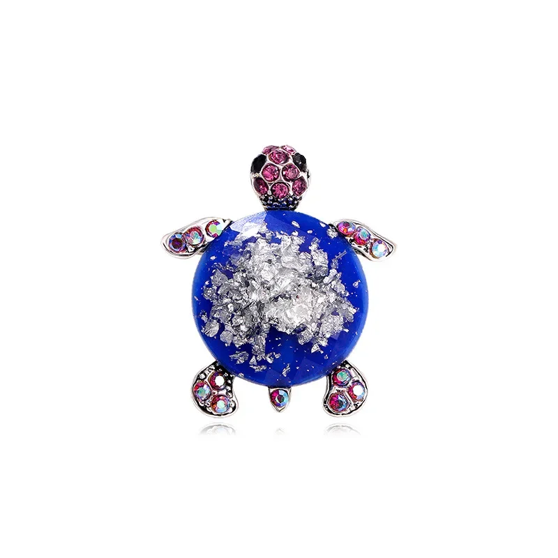 Fashionable Vintage Rhinestones Turtle Brooches Creative Personality Animal Pins Badges Banquets Accessories Corsage