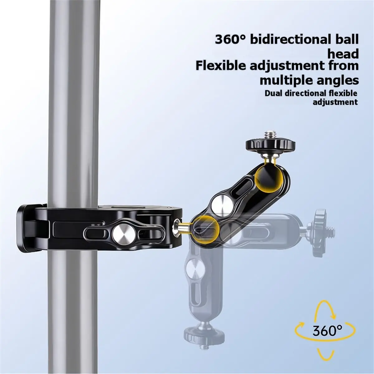 【COUNTDOWN DEAL】 Metal Super Clamp with 360° Ball Head Magic Arm Clamp with 1/4