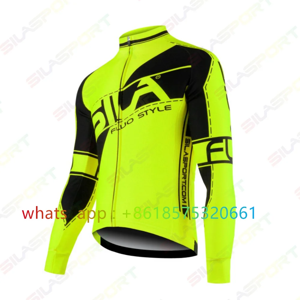 

SILASPORT Mens Cycling Jersey Long Sleeve Fit Coat MTB Bike Jersey Road Biking Bicycle Clohting Male Cycling Breathable Clothing