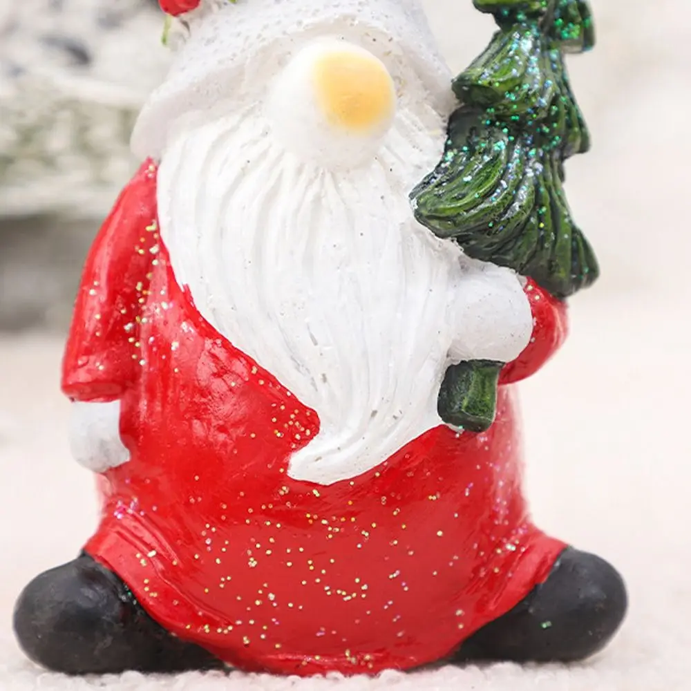 

Creative Cute Christmas Gnome Ornament Standing Resin Xmas Gnome Elf Figurine Elegant Santa Claus Statue Garden Home Xmas Decor