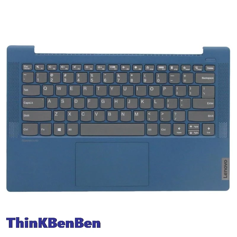 US English Blue Keyboard Upper Case Palmrest Shell Cover For Lenovo Ideapad 5 14 14IIL05 14ARE05 14ALC05 14ITL05 5CB0Y88604