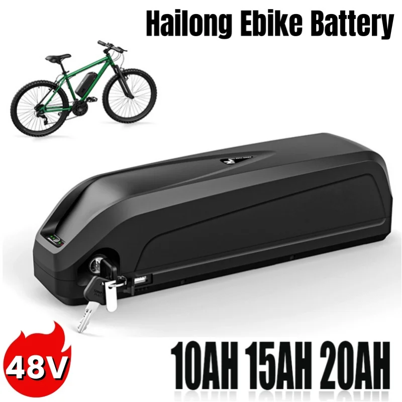 Hailong Electric Bicycle Batteria Pack 48V 10/15/20AH 18650 Ebike Battery for Bafang 250W 350W 500W 750W 1000W