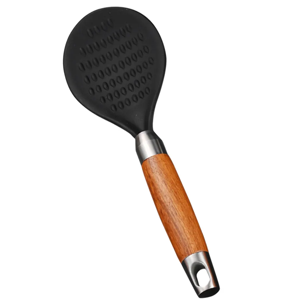 

Rice Spatula Spoon Moderate Size Silicone Cream Scoop Human Grasping Habits Non Stick Silica Gel Scooper Appropriate Capacity