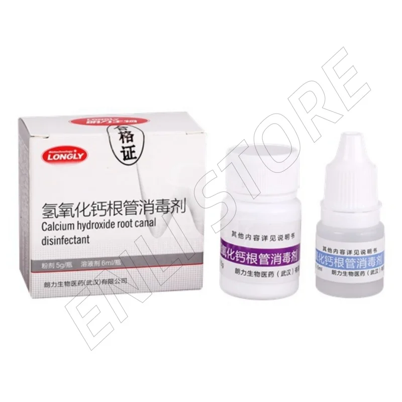 LONGLY Dental Calcium Hydroxide Intracanal Medicament 5g Powder & 6ml Solvent Kit for Root Canal Treatment Disinfection