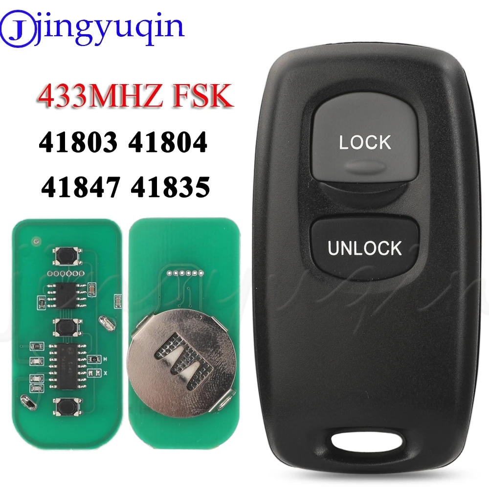 JYQ Remote Smart Car Key 433MHZ FSK For Mazda M6 2 3 6 Series 2003-2010 Ford Ranger Everest 41803 41804 41847 41835 Fob