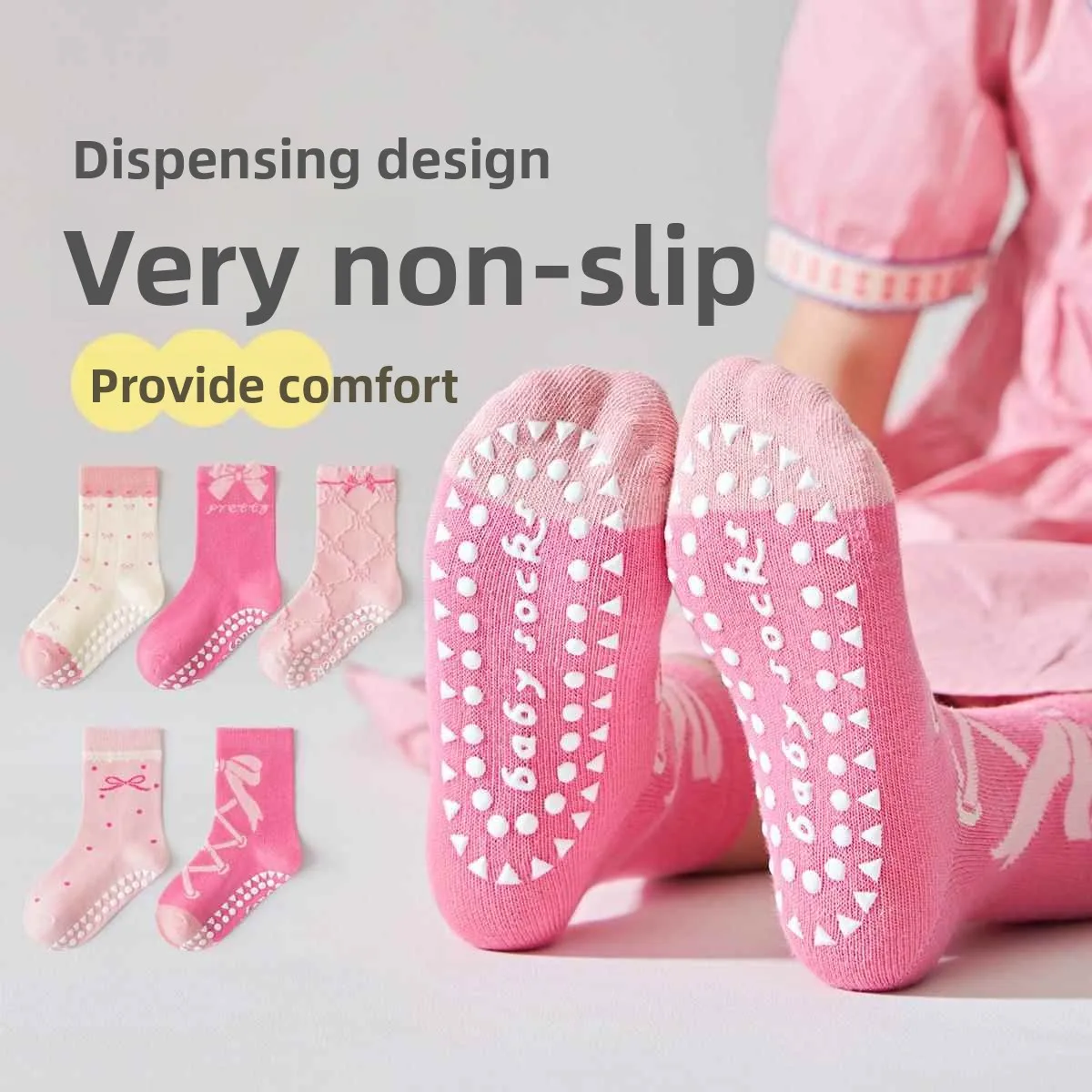 

Pure Cotton Anti-Slip Children's Sos for Toddlers Boys Girls Floor Walking Learning Steps -3 Years Old Spring Autumn Winter