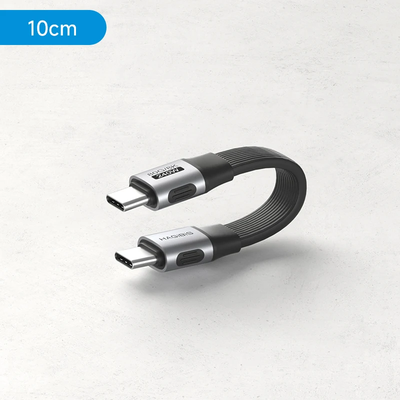 Hagibis korte USB C naar USB C volledige functionele kabel USB4 V2 datumkabel 80Gbps 8K PD 240W snoer voor Thunderbolt 4/5 iPhone laptop SSD