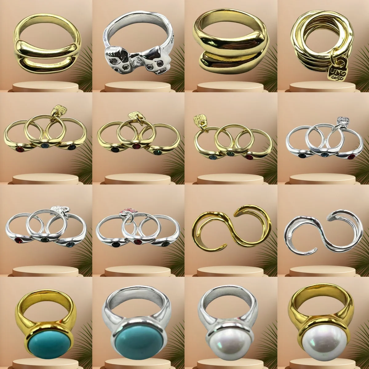 2025 Fashion New UNO Spain Hot Selling Creative Design Multi Style Women's Rings and Jewelry