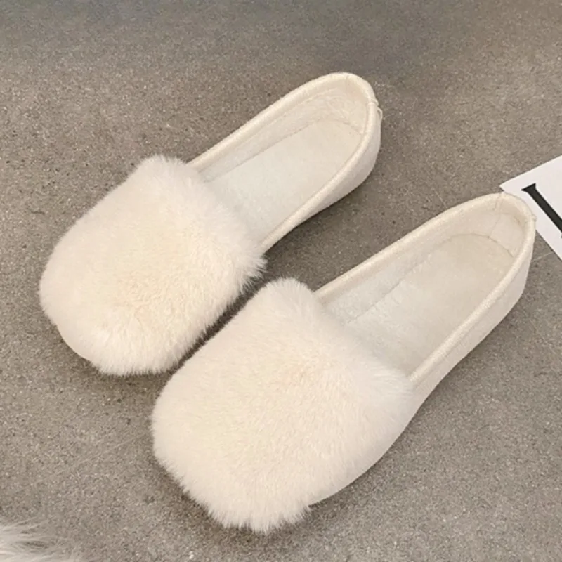 

Flats Women Suede Soft Shoes Fashion Fur Casual Sneakers 2025 Shallow Designer New Autumn Shoes Comfort Warm Zapatillas De Mujer