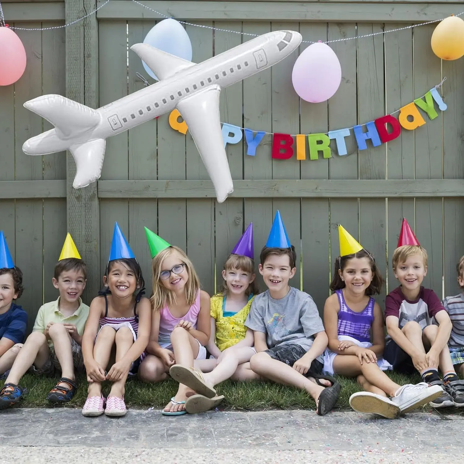 ألعاب قابلة للنفخ للأطفال طائرة عملاقة من مادة PVC للاستخدام الداخلي والخارجي وحفلات مائية قابلة للنفخ هدية عيد ميلاد نموذج طائرة للأطفال