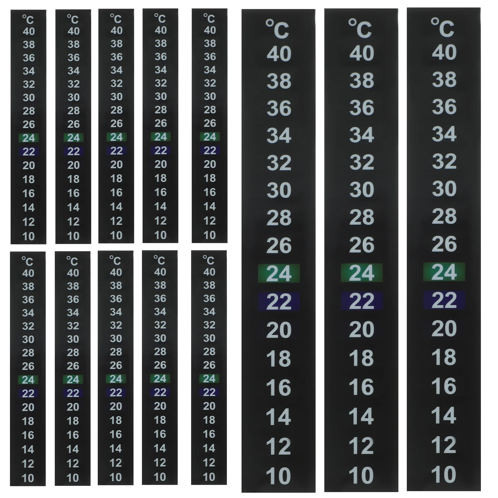 

15Pcs Liquid Crystal Thermometer Strip Special Indoor Temperature Measuring Strip Fish Tank Aquarium Reptile Box