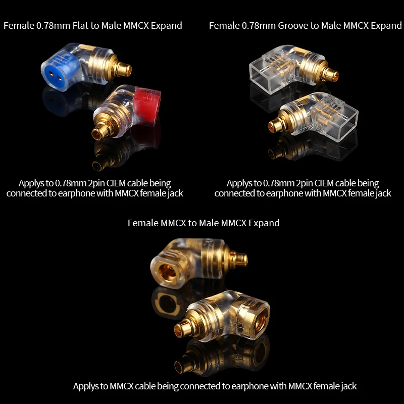 0.78 to mmcx qdc adapter 0.78 to 0.75mm 2pin a2dc to 0.78 mmcx