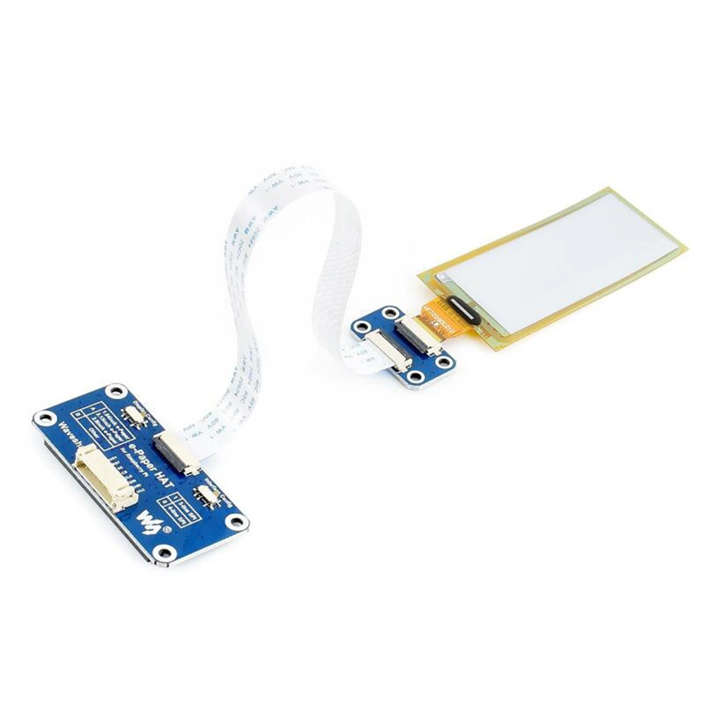 2.9inch Flexible E-Ink Display HAT for Raspberry Pi with Embedded Controller Dual- Color SPI Interface Supports Partial Refresh