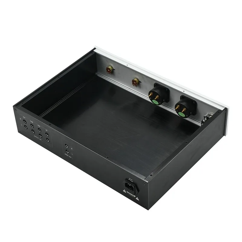 Height 90MM Silver Black Full Aluminum Tube Preamp VU Meter Amplifier Housing Chassis /AMP Enclosure /Case/ Box (425*90* 312mm)