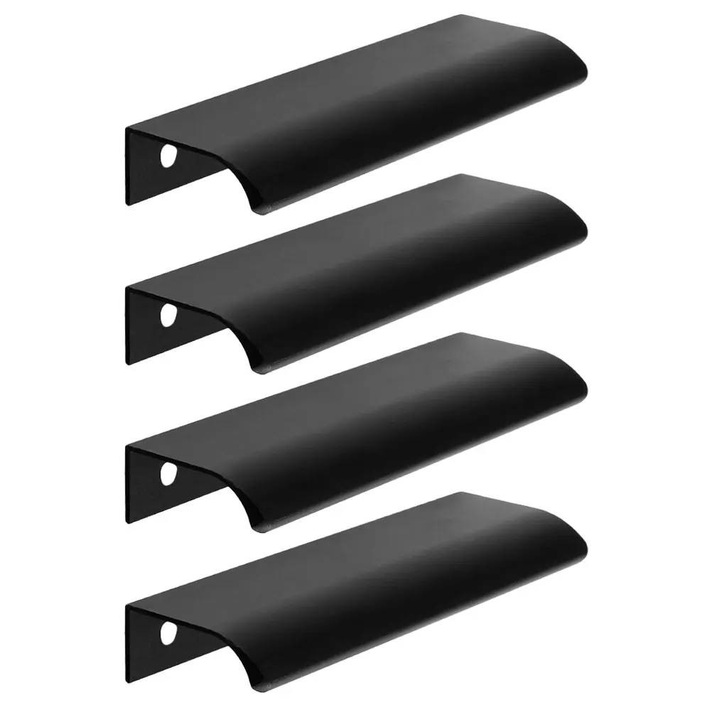 

4 Pcs Aluminum Alloy Drawer H les for Cabinets Furniture Modern Punch Invisible Pull H les Free Wardrobe Hardware