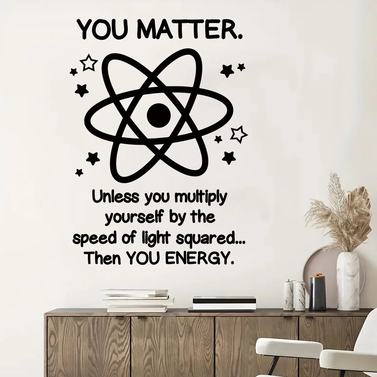 You Matter Inspirational English Phrases Wall Stickers Self-Adhesive for School Classroom Science Class Wall Decoration Decals