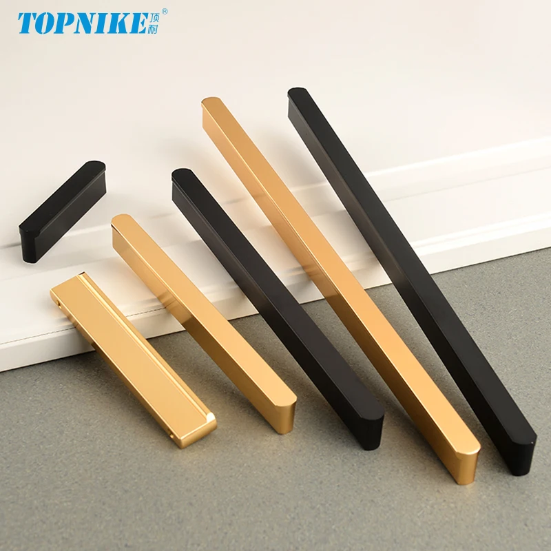 

Modern luxury furniture wardrobe door 500mm long handle cabinet door black handle drawer aluminum alloy handle