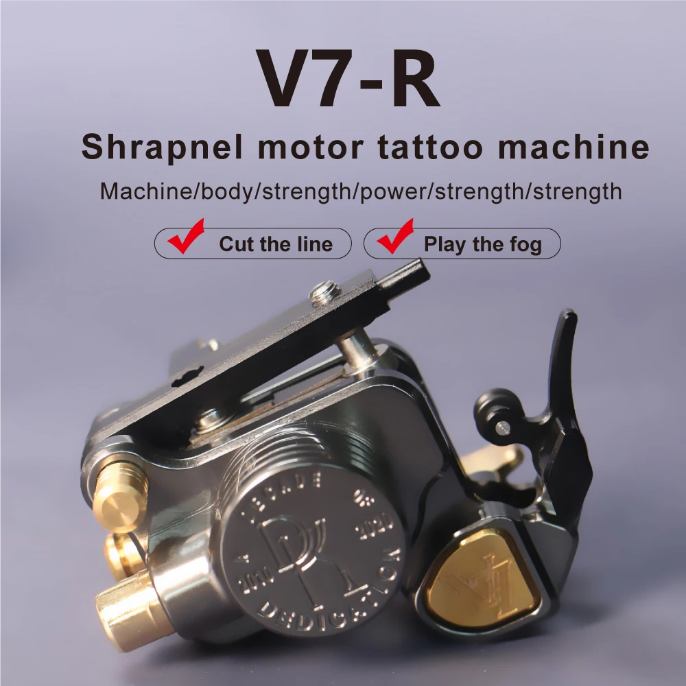 Sidewinder 7R Rotary Tattoo Machine Replica Upgrade Version Needle Pressing Wheel Imitation DK  Black Golden Silvery Gun Color