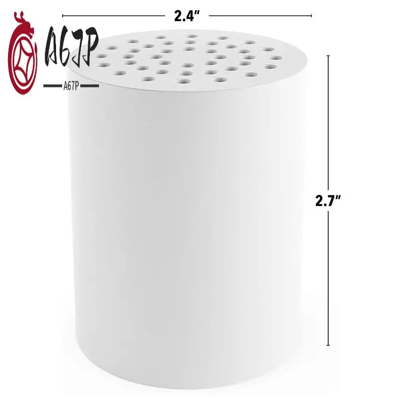 

A67P-15 Stage Shower Filter Water Purifier Cartridge -Showerhead Water Softener - Remove Chlorine, Fluoride, Hard Water, Rust