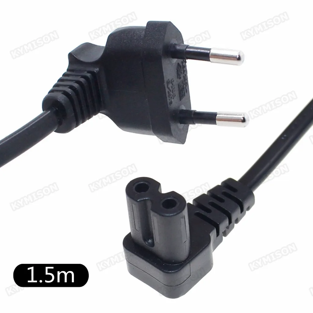 C7 90 Degree Angle AC Power Cord for Samsung Philips Sony LED TV EU Schuko CEE7/16 to IEC C7 Power Lead Adapter Cable VDE Cord