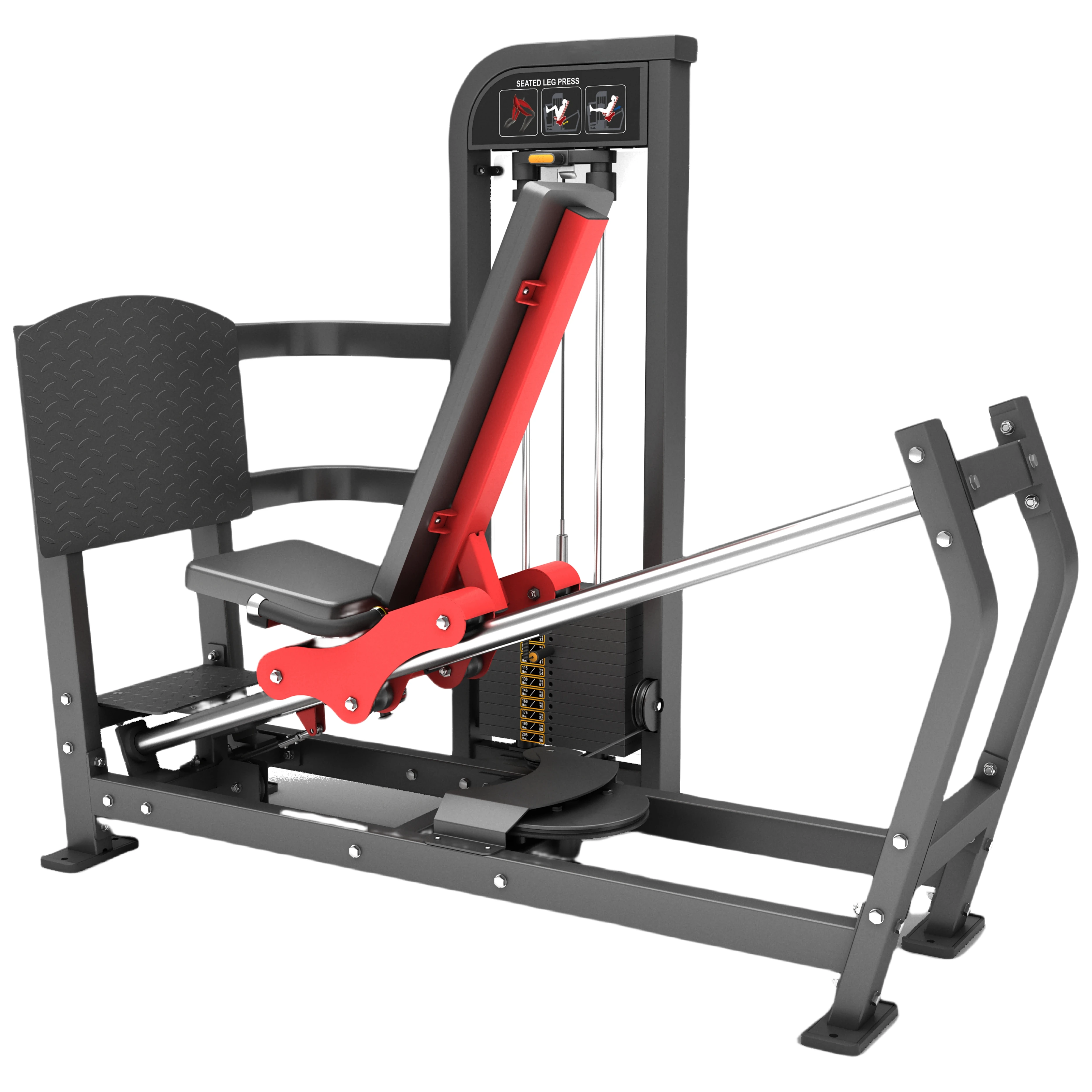 Commercial Use  Professional Gym Fitness Equipment Vertical Parallel Leg Press Trainer Pin Loaded Seated Leg Presspromote sales