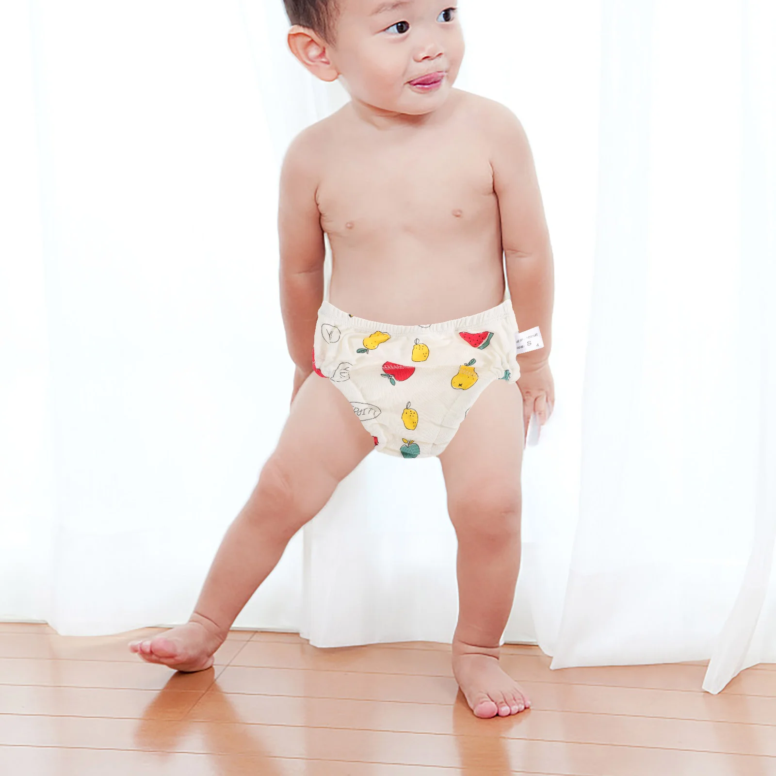 Celana pelatihan bayi, 2 buah katun dapat dicuci bayi 0 18 lbs S 90 dapat digunakan kembali lembut anti bocor nyaman balita