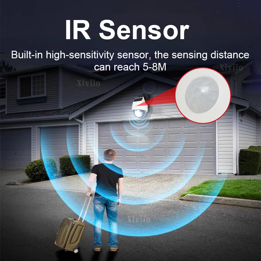 39LED محاكاة ضوء الأمان الشمسي مع مستشعر جسم الإنسان 3 أوضاع التحكم عن بعد كشاف مقاوم للماء لإضاءة الحديقة