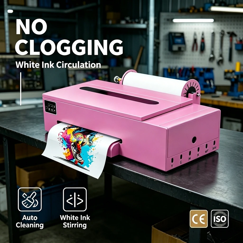 

Beginner Friendly A3 DTF Printer XP600 Head Automatic Cleaning Anti-clogging T-shirt Printing Machine for Small Business