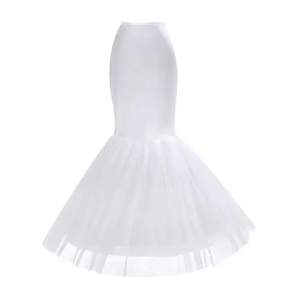 Fashion Fishtail Lady Waist Bag Hip White Slip Underskirt Bride Wedding Dress