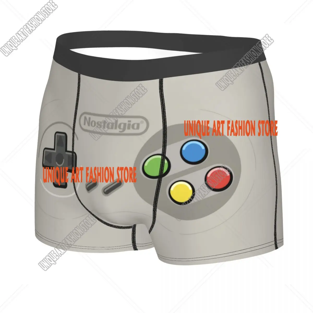 Sous-vêtements masculins de contrôleur de Turbo de jeu vidéo, culotte nostalgique, caleçon personnalisé, caleçon de jeu vidéo, cadeau d'amant, short commandé