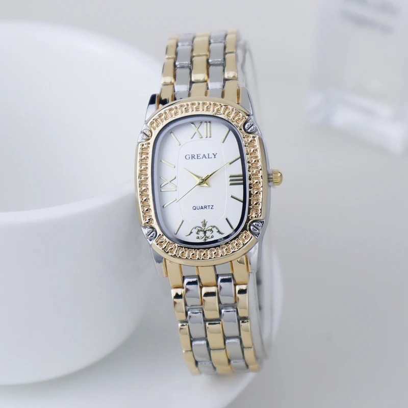 Casual Luxury Fashion Oval Metal Band Watches for Women 2022 Brand Simple Rectangle Rhinestone Ladies\' Quartz Wristwatch Female